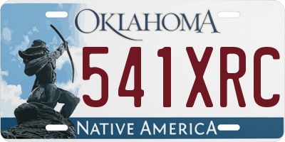 OK license plate 541XRC