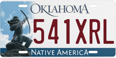 OK license plate 541XRL