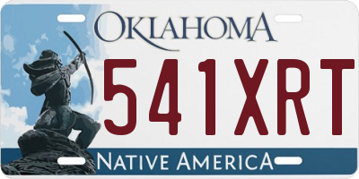 OK license plate 541XRT