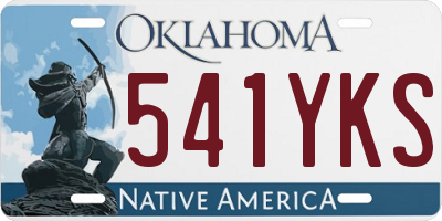 OK license plate 541YKS