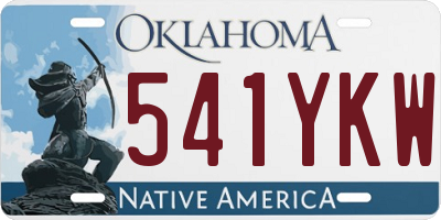 OK license plate 541YKW
