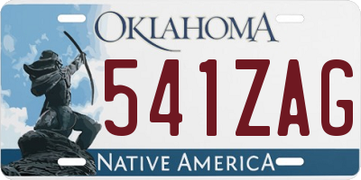 OK license plate 541ZAG