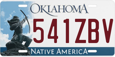 OK license plate 541ZBV