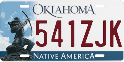 OK license plate 541ZJK