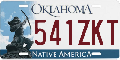 OK license plate 541ZKT
