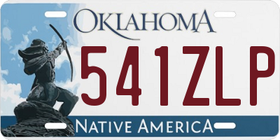 OK license plate 541ZLP