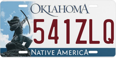 OK license plate 541ZLQ