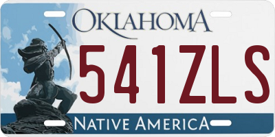 OK license plate 541ZLS