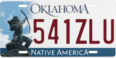OK license plate 541ZLU