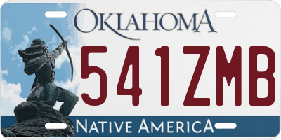 OK license plate 541ZMB