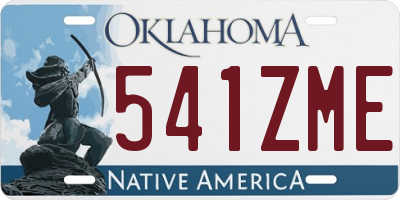 OK license plate 541ZME