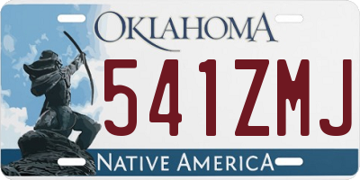 OK license plate 541ZMJ