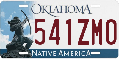 OK license plate 541ZMO