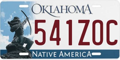 OK license plate 541ZOC