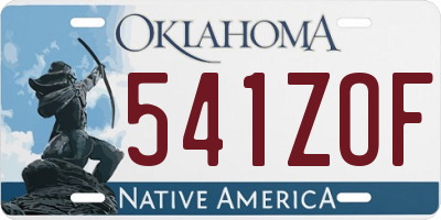 OK license plate 541ZOF