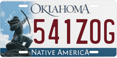 OK license plate 541ZOG