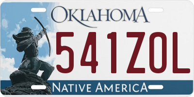 OK license plate 541ZOL