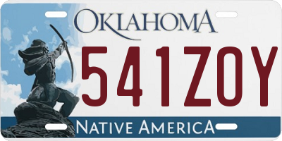 OK license plate 541ZOY