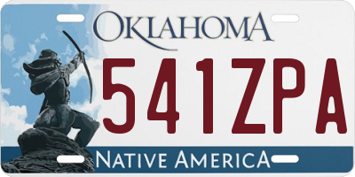 OK license plate 541ZPA