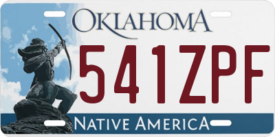 OK license plate 541ZPF