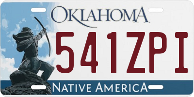 OK license plate 541ZPI