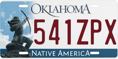 OK license plate 541ZPX