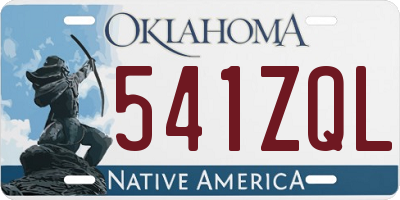 OK license plate 541ZQL