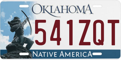 OK license plate 541ZQT
