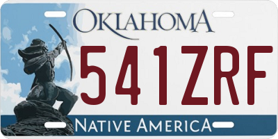 OK license plate 541ZRF