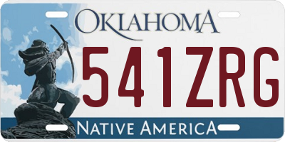 OK license plate 541ZRG
