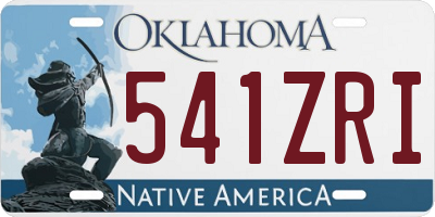 OK license plate 541ZRI
