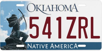 OK license plate 541ZRL