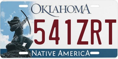 OK license plate 541ZRT