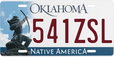 OK license plate 541ZSL