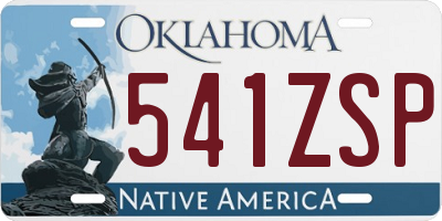 OK license plate 541ZSP