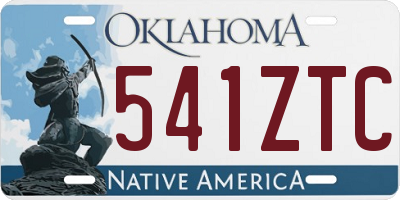 OK license plate 541ZTC
