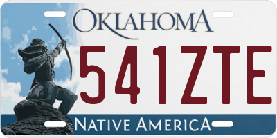 OK license plate 541ZTE