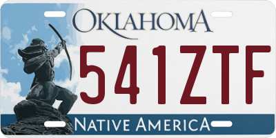 OK license plate 541ZTF