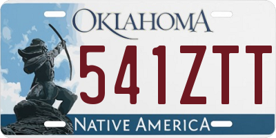 OK license plate 541ZTT