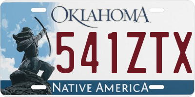 OK license plate 541ZTX