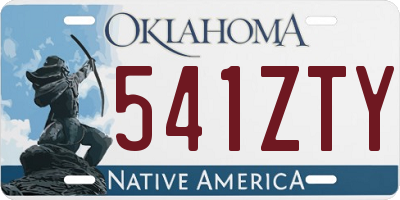 OK license plate 541ZTY