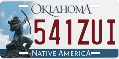 OK license plate 541ZUI