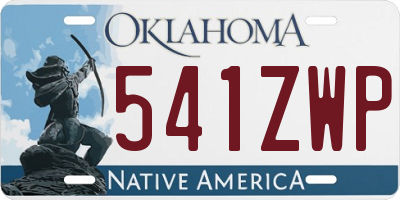 OK license plate 541ZWP