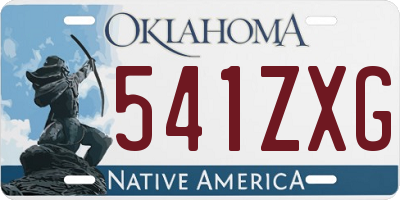 OK license plate 541ZXG