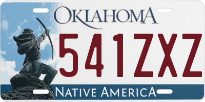 OK license plate 541ZXZ