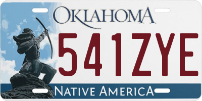 OK license plate 541ZYE