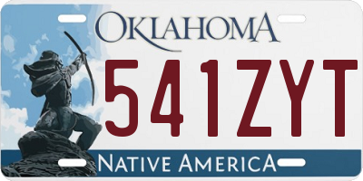 OK license plate 541ZYT