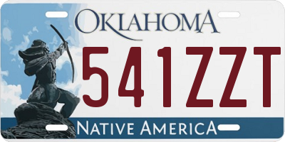 OK license plate 541ZZT