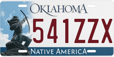 OK license plate 541ZZX