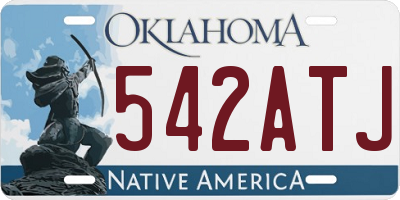 OK license plate 542ATJ